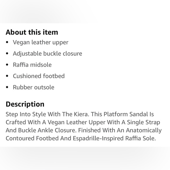 MIA Kiera vegan leather platform sandal with single strap/buckle. Size 7.5 - Picture 8 of 13